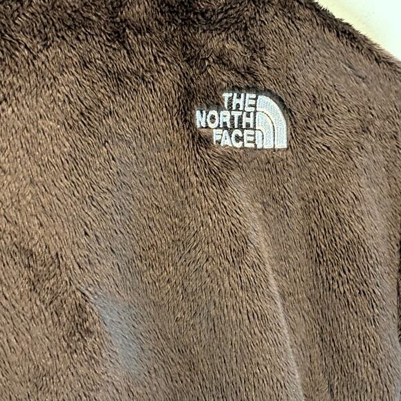 The North Face Faux Fur Chocolate Brown Full Zip Jacket - size Medium - Picture 4 of 9